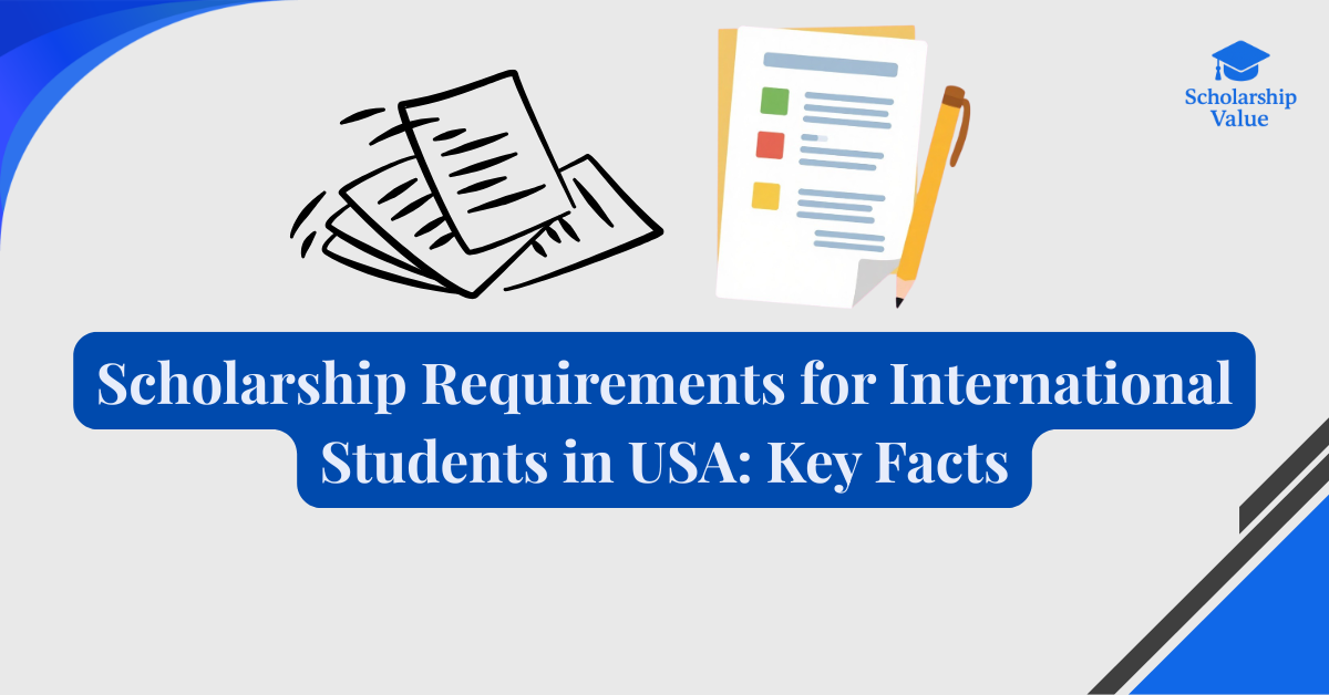 scholarship requirements for international students in USA